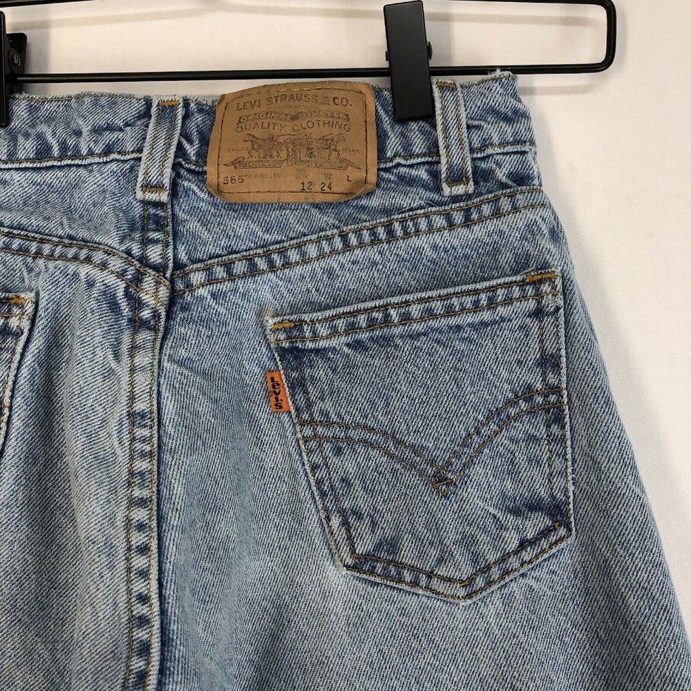 Vintage Levi's 565 Orange XXS Wide Leg